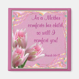 Drie roze tulpen magneet