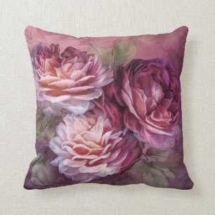 Drie Rozen - Bourgogne - Ontwerper Art Pillow Kussen