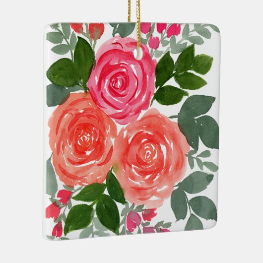 DRIE ROZEN KERAMISCH ORNAMENT (Rechts)