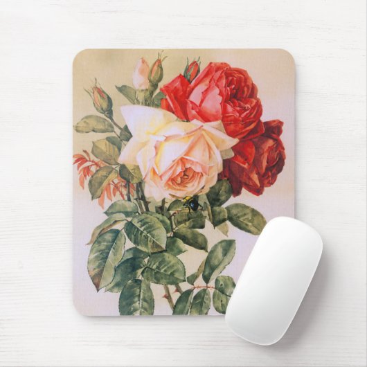 Drie Rozen Mousepad Muismat (Met muis)