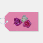 Drie Rozen Pattern Birthday Gift Labels Cadeaulabel (Achterkant Horizontaal)