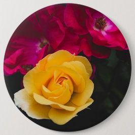 Drie rozen ronde button 6,0 cm
