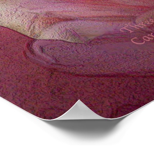 Drie Rozen - rood - fijn Poster (Hoek)