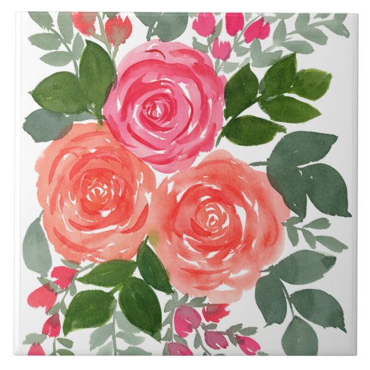 DRIE ROZEN TEGELTJE (Voorkant)