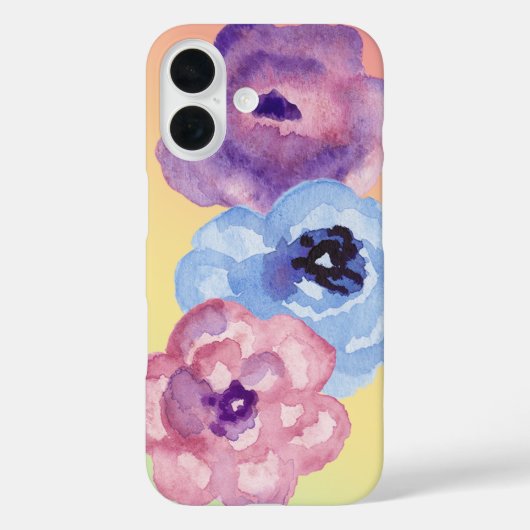 Drie Rozen van de Waterverf op de gradiënt van het Case-Mate iPhone Case (Achterkant)
