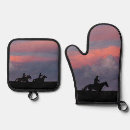 Drie ruiters, één horizon ovenwant & pannenlap set