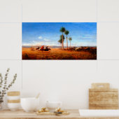 Drie ruiters galopperend over een vlakte poster (Keuken)