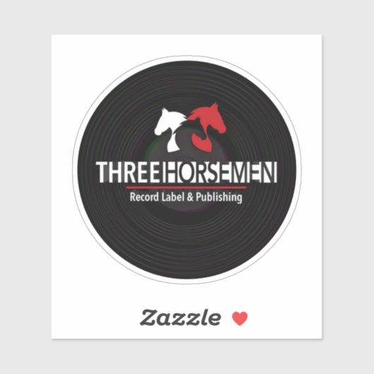 Drie ruiters registreren doorzichtige sticker (Vel)