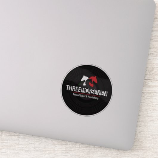 Drie ruiters registreren doorzichtige sticker (Detail)