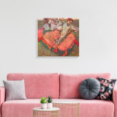 Drie Russische danseressen van Edgar Degas Canvas Afdruk (Insitu (Woonkamer))