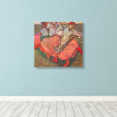Drie Russische danseressen van Edgar Degas Canvas Afdruk (Insitu (Houten vloer))