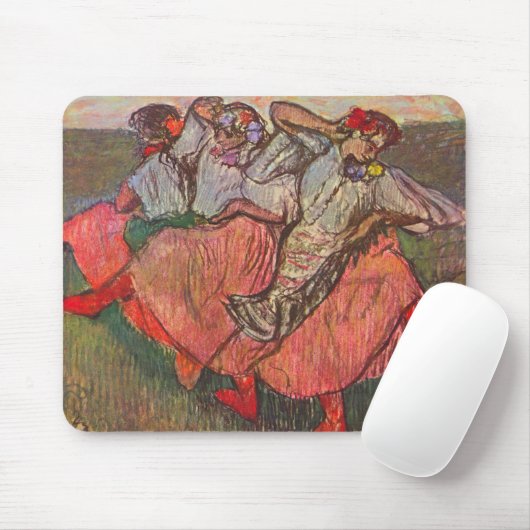 Drie Russische danseressen van Edgar Degas Muismat (Met muis)