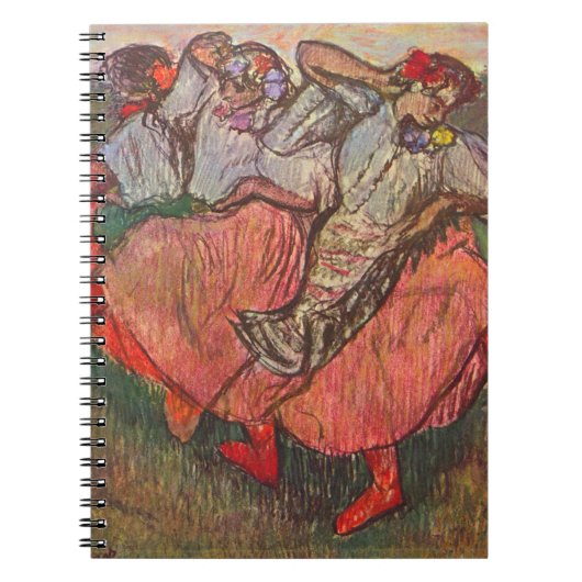 Drie Russische danseressen van Edgar Degas Notitieboek (Voorkant)