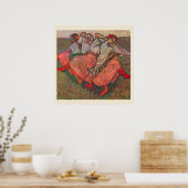 Drie Russische danseressen van Edgar Degas Poster (Keuken)