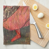 Drie Russische danseressen van Edgar Degas Theedoek (Quarter Fold)