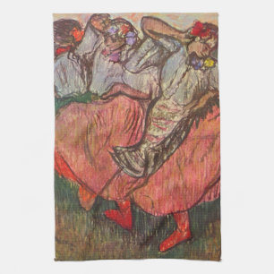 Drie Russische danseressen van Edgar Degas Theedoek