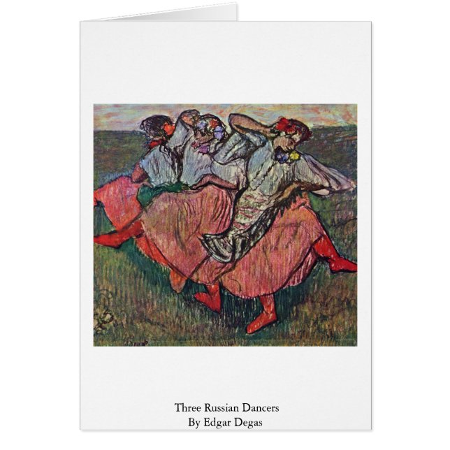 Drie Russische dansers van Edgar Degas (Voorkant)