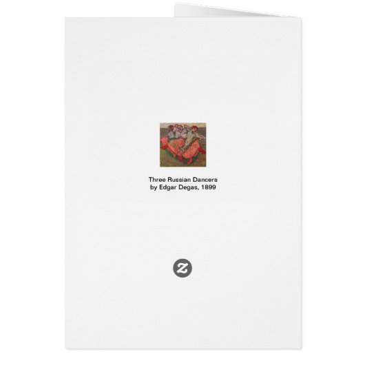 Drie Russische dansers van Edgar Degas (Achterkant)