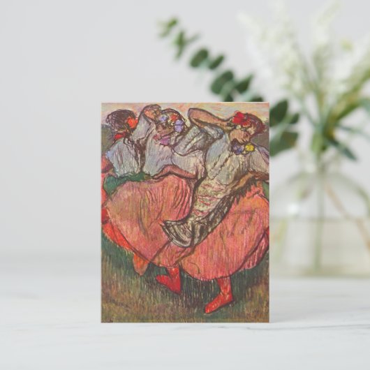Drie Russische dansers van Edgar Degas Briefkaart (Staand voorkant)
