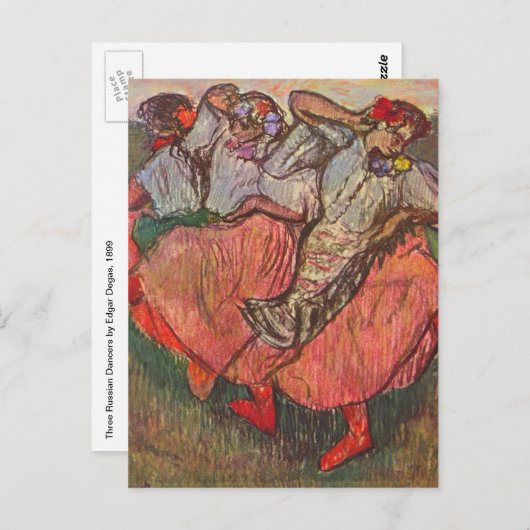 Drie Russische dansers van Edgar Degas Briefkaart (Voorkant / Achterkant)