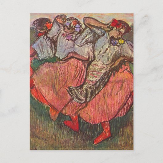 Drie Russische dansers van Edgar Degas Briefkaart (Voorkant)