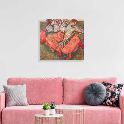 Drie Russische dansers van Edgar Degas Canvas Afdruk (Insitu (Woonkamer))