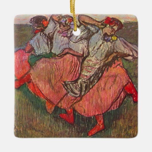 Drie Russische dansers van Edgar Degas Keramisch Ornament (Voorkant)