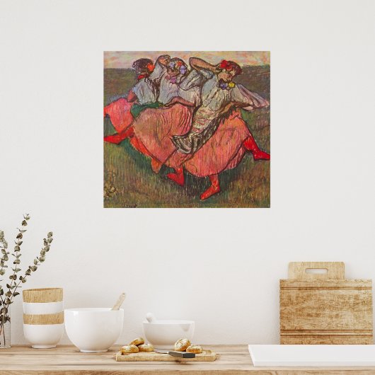Drie Russische dansers van Edgar Degas Poster (Keuken)