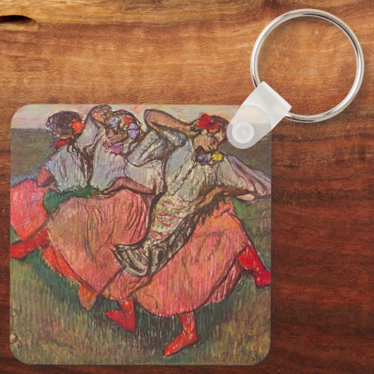 Drie Russische dansers van Edgar Degas Sleutelhanger (Achterkant)