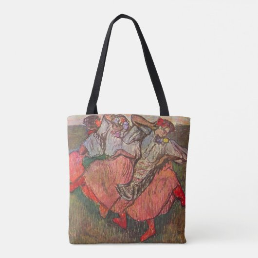 Drie Russische dansers van Edgar Degas Tote Bag (Achterkant)