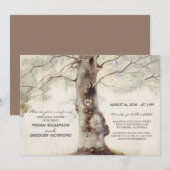 Drie rustieke repetitie diner kaart (Voorkant / Achterkant)