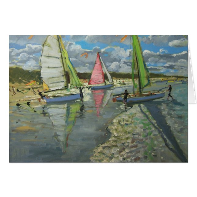 Drie Sailboten Bray Dunes Frankrijk (Voorkant Horizontaal)
