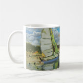 Drie Sailboten Bray Dunes Frankrijk Koffiemok (Links)