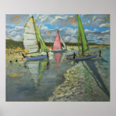 Drie Sailboten Bray Dunes Frankrijk Poster (Voorkant)