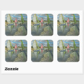 Drie Sailboten Bray Dunes Frankrijk Vierkante Sticker (Vel)
