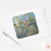 Drie Sailboten Bray Dunes Frankrijk Vierkante Sticker (Envelop)
