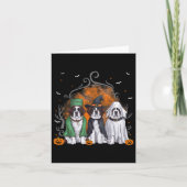 Drie Saint Bernard St. Bernard Hond Halloween Ghos Kaart (Voorkant)