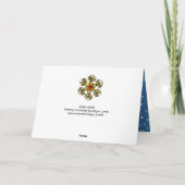 DRIE SANTA/CHRISTMAS NACHT FEESTDAGEN KAART (Achterkant)