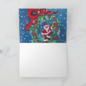 DRIE SANTA/CHRISTMAS NACHT FEESTDAGEN KAART (Binnen)