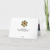 DRIE SANTA/MUSICAL CHRISTMAS NACHT FEESTDAGEN KAART (Achterkant)