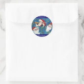 DRIE SANTA RONDE STICKER (Tas)