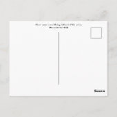 Drie sarus kraan vliegen voor de maan briefkaart (Achterkant)