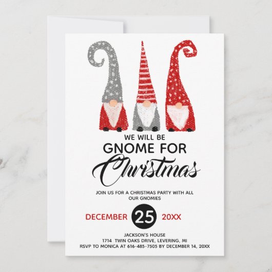 Drie Scandinavische kerst Kaart (Voorkant)