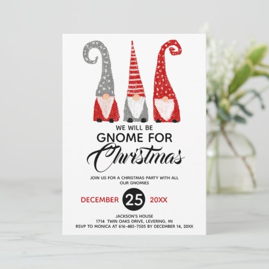 Drie Scandinavische kerst Kaart (Staand voorkant)