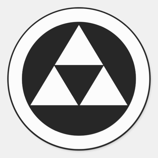 Drie schalen in cirkel ronde sticker (Voorkant)