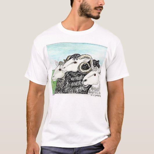 Drie schapen t-shirt (Voorkant)
