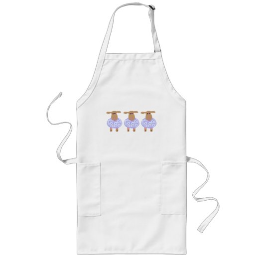 Drie schapencafé lang schort (Voorkant)