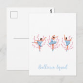 Drie Schattige Ballerina's  Briefkaart (Voorkant / Achterkant)