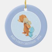 Drie Schattige Beren vrienden Keramisch Ornament (Achterkant)