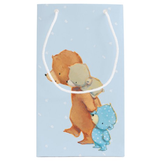 Drie Schattige Beren vrienden Klein Cadeauzakje (Achterkant)